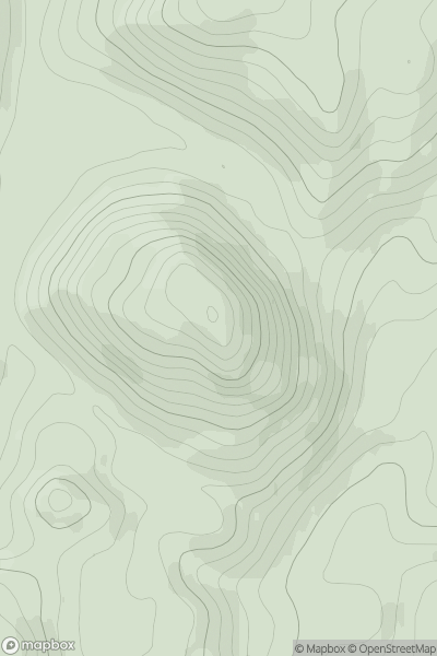 Thumbnail image for Dun Dubh [Oban to Loch Fyne] [NM861044] showing contour plot for surrounding peak